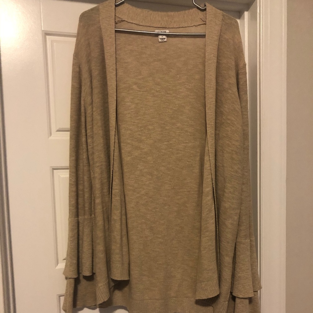 J. Crew Factory Tiered Ruffle Sleeve Cardigan